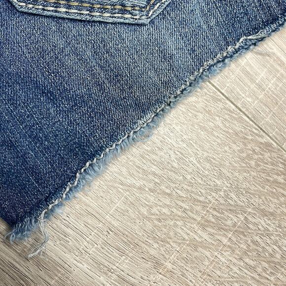 Mossimo Medium Wash Boho Embroidered Cutoff Denim Shorts Women’s/Junior Size 5 - Picture 7 of 8